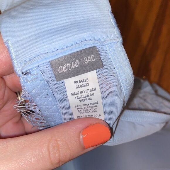 Aerie Blue Lace Push-Up Bra - Picture 7 of 7